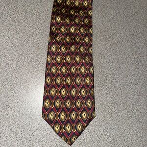 Valentino Cravatte Burgundy Silk Tie with Pattern